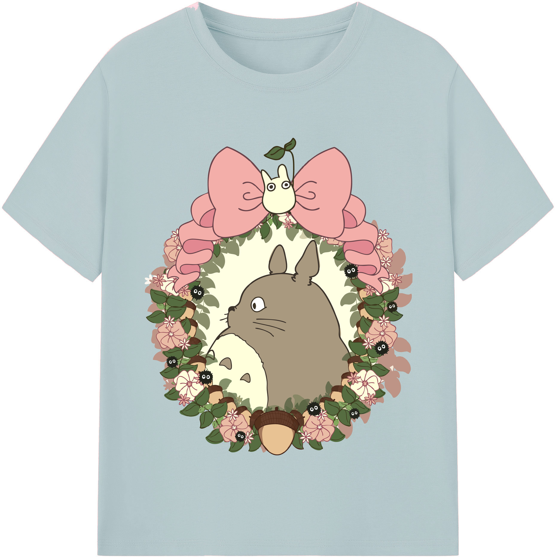 （画像用） となりのトトロ 草壁メイ 草壁サツキ My Neighbor Totoro Satsuki Kusakabe Mei Kusakabe 綿100％半袖Tシャツ（フロントプリント）
